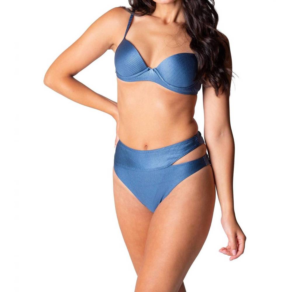 NEW BELA BRAND alegra bikini in blue high waisted size large